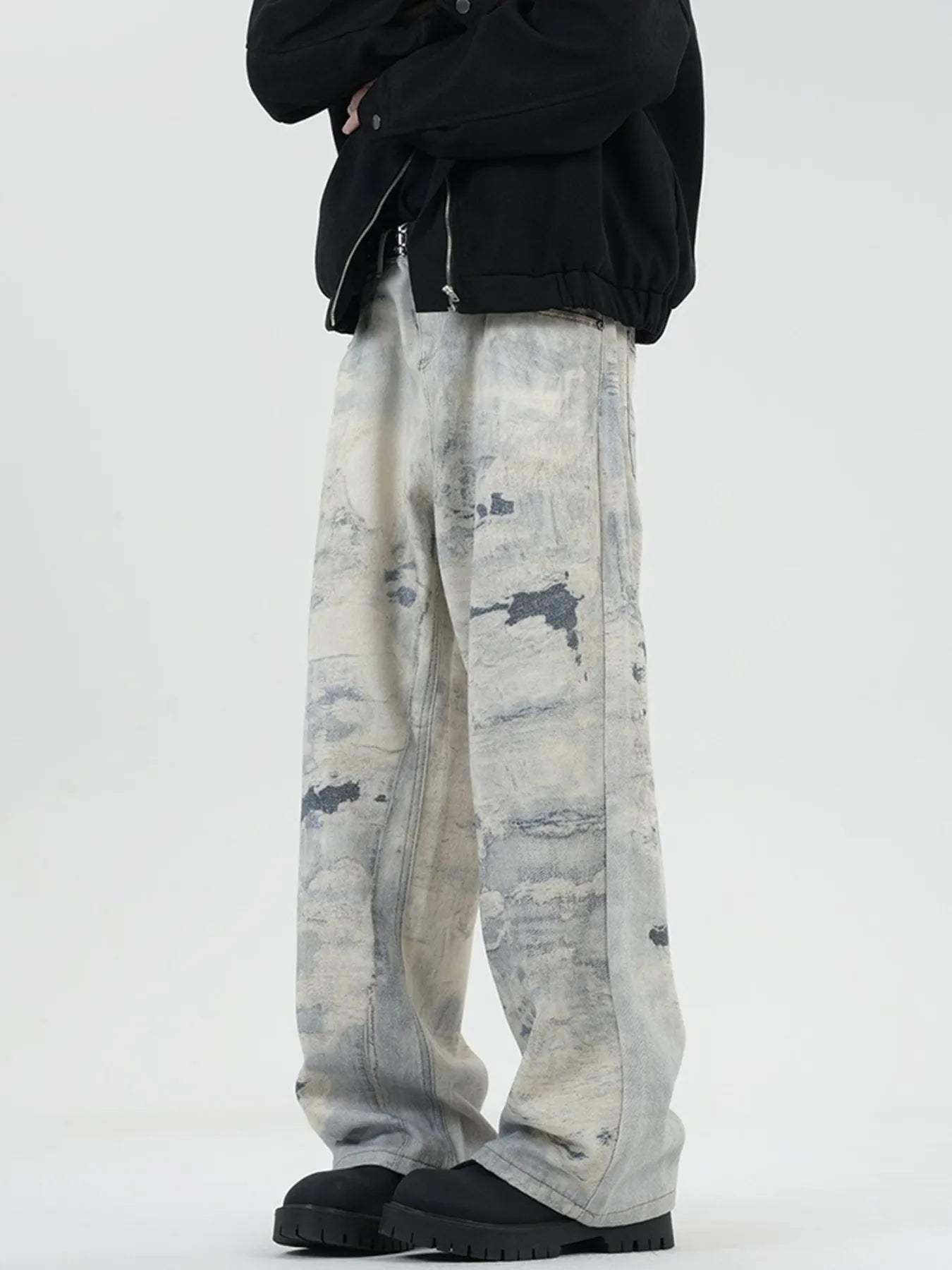 Men's Full Size Wide Leg Jeans Plus Size