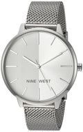 Nine West Womens Sunray Dial Mesh Bracelet Watch