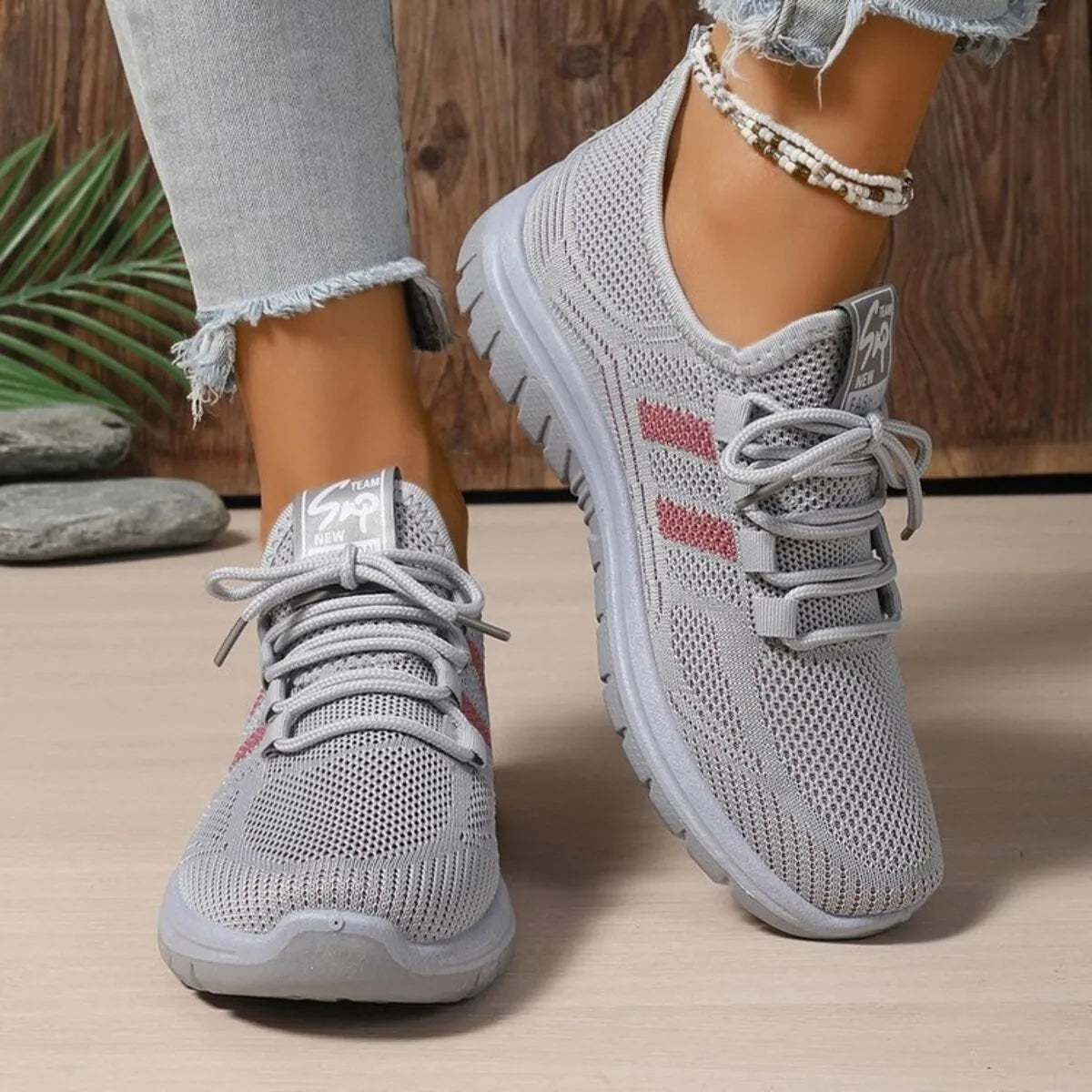 Lace Up Breathable Mesh Athletic