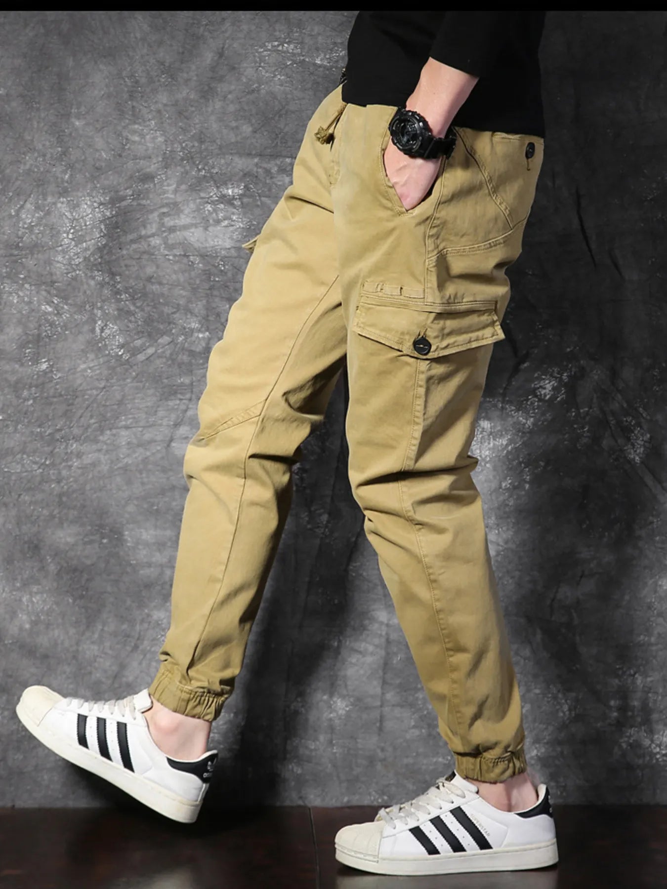 Men's Cargo Pants with Drawstring