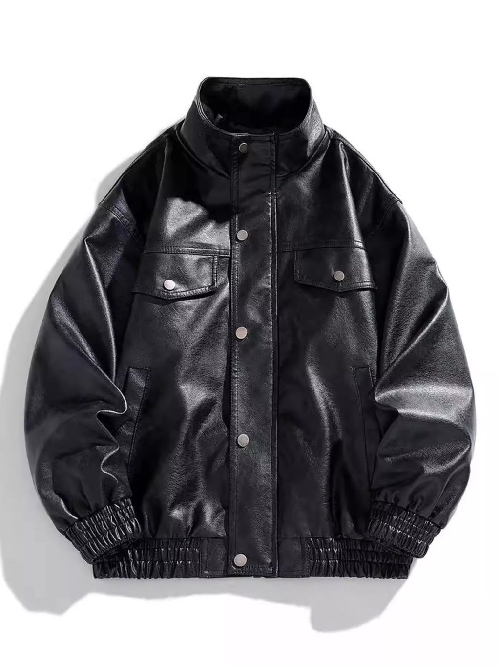 Men's Plus Size Snap Down Jacket with Pockets