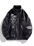 Men's Plus Size Snap Down Jacket with Pockets