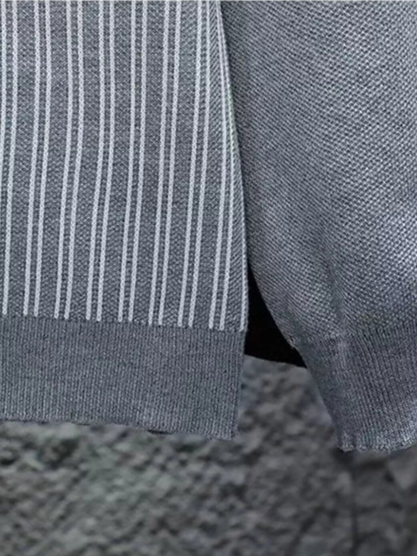 Men's Plus Size Striped Pattern Crew Neck Sweater