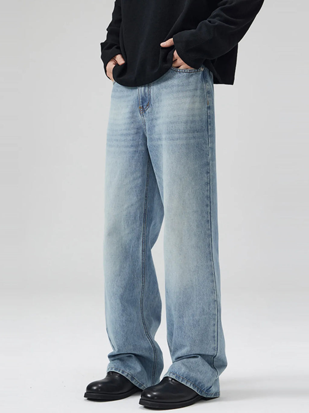 Men's Full Size Wide Leg Jeans Plus Size