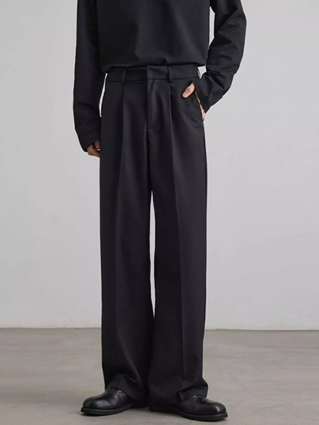 Men's Pleated Wide Leg Pants