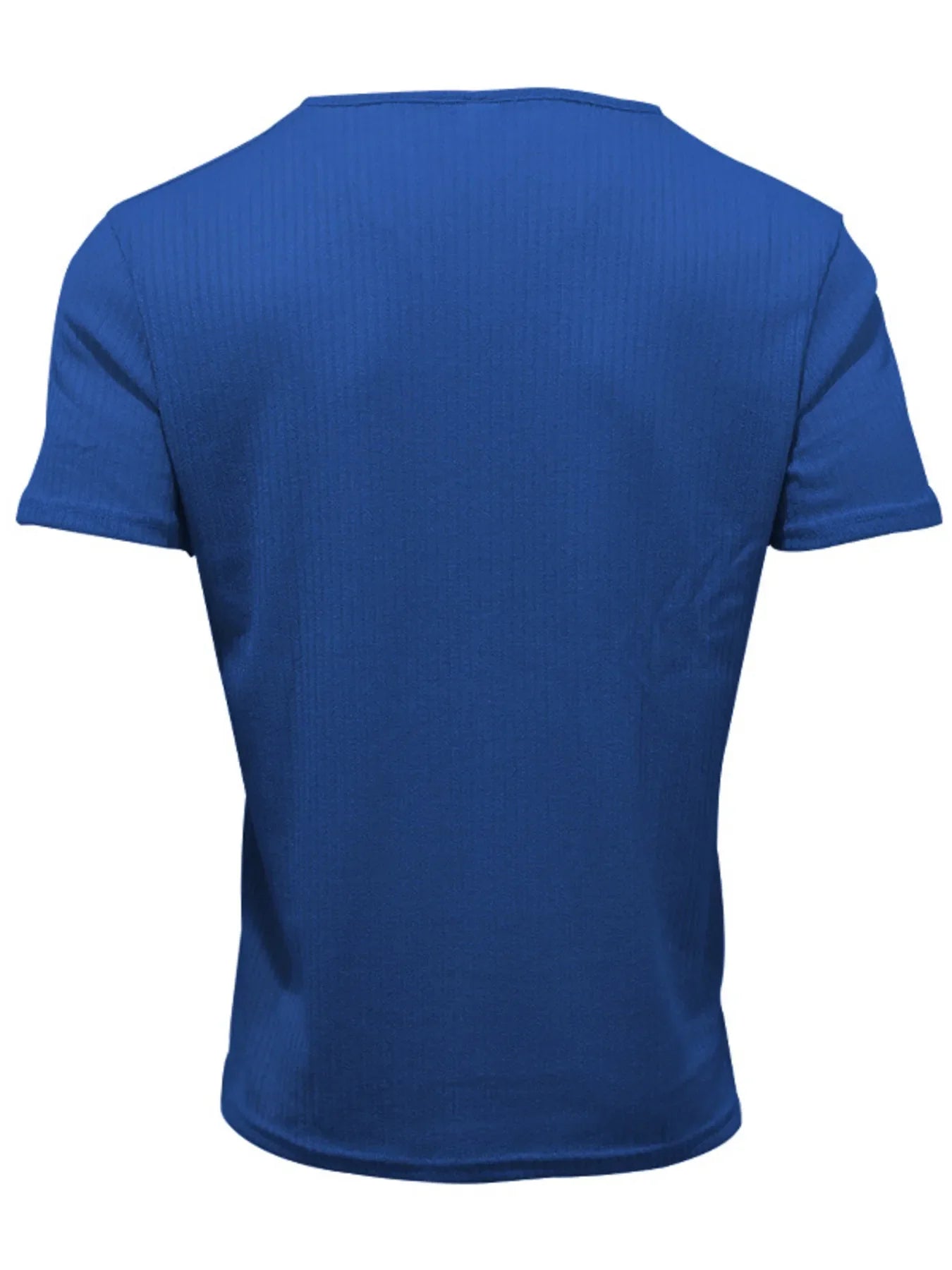 Men's Full Size Ribbed V-Neck T-Shirt Plus Size