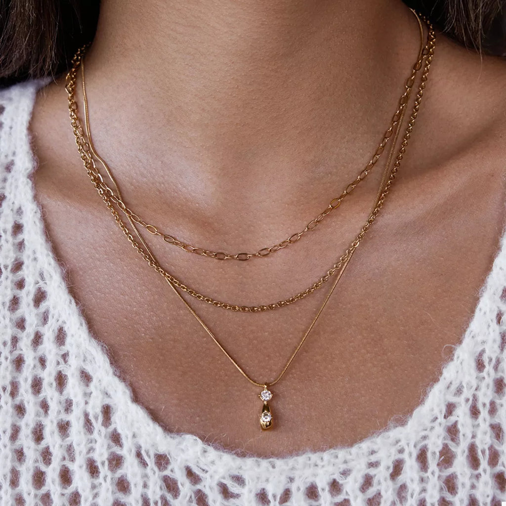 Three Layered Pendant Necklace