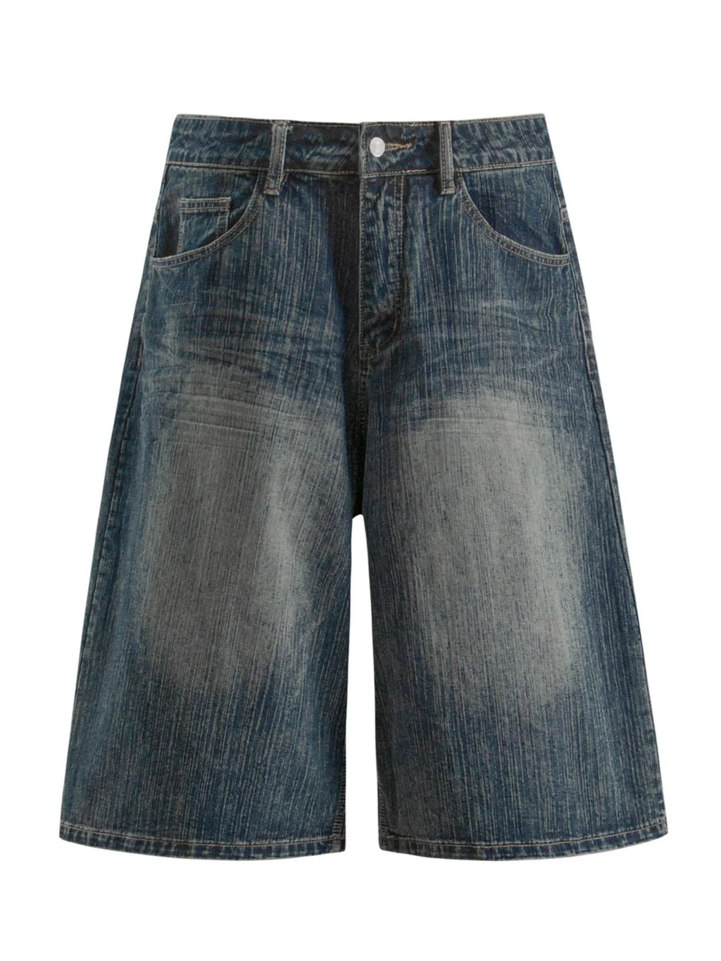 Men's Wide Leg Denim Shorts