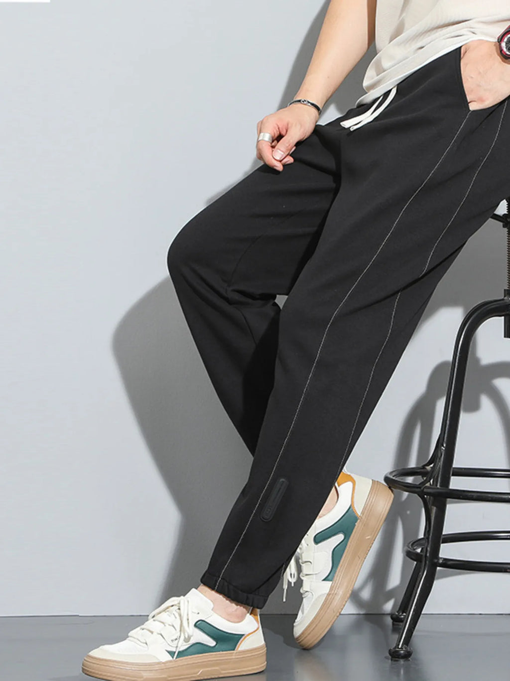 Men's Full Size Casual Drawstring Joggers Plus Size