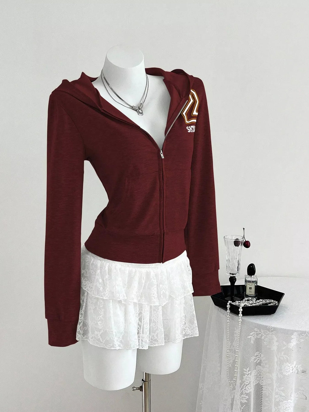 Zip Up Long Sleeve Hoodie