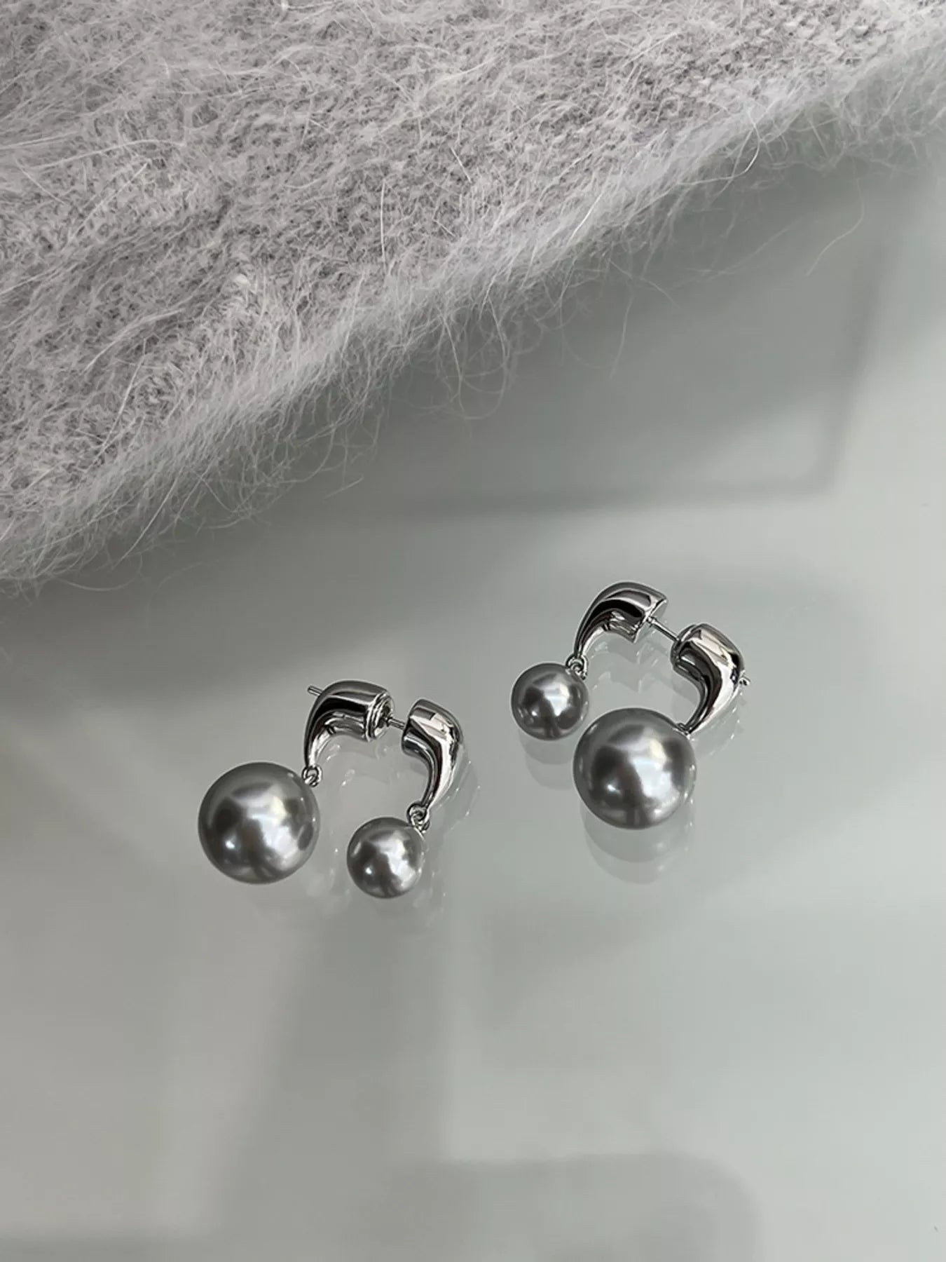 Pearl Alloy Drop Earrings