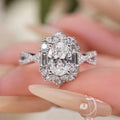 1 Carat Moissanite 925 Sterling Silver Ring