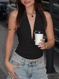 Halter Neck Ruched Cami