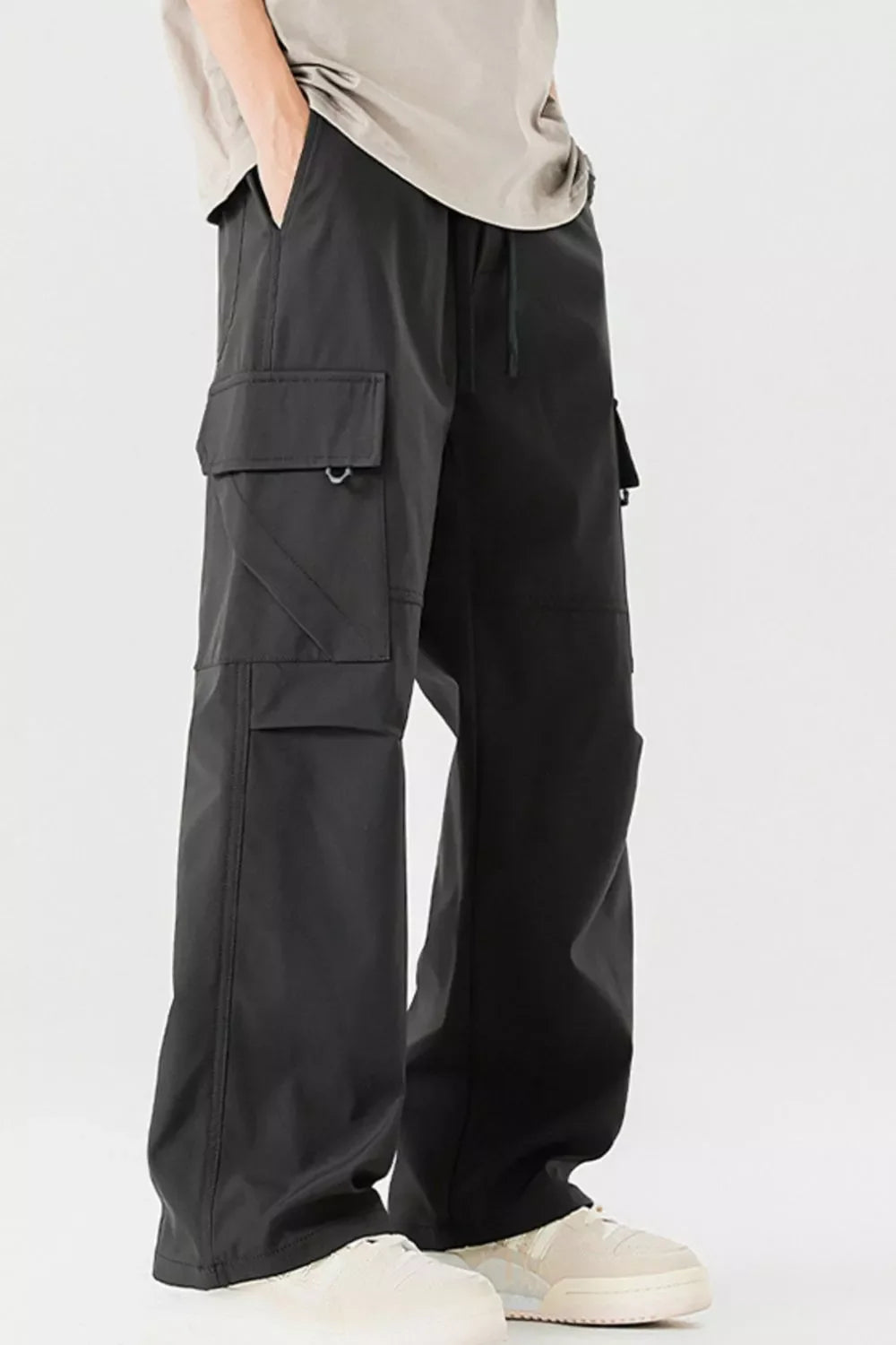 Men's Plus Size Loose Fit Multi-Pocket Cargo Pants