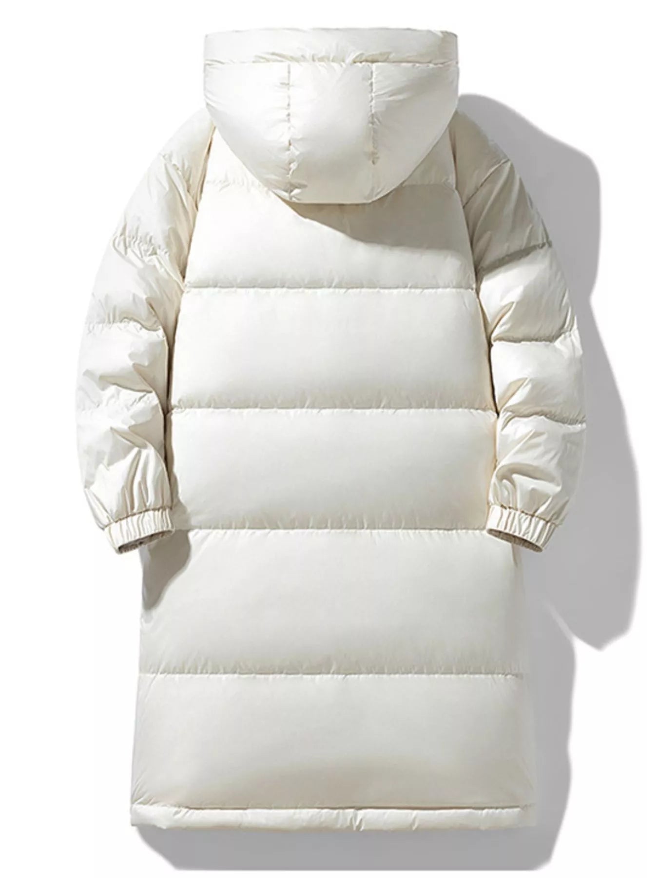 Men's Full Size Longline Hooded Down Coat Plus Size