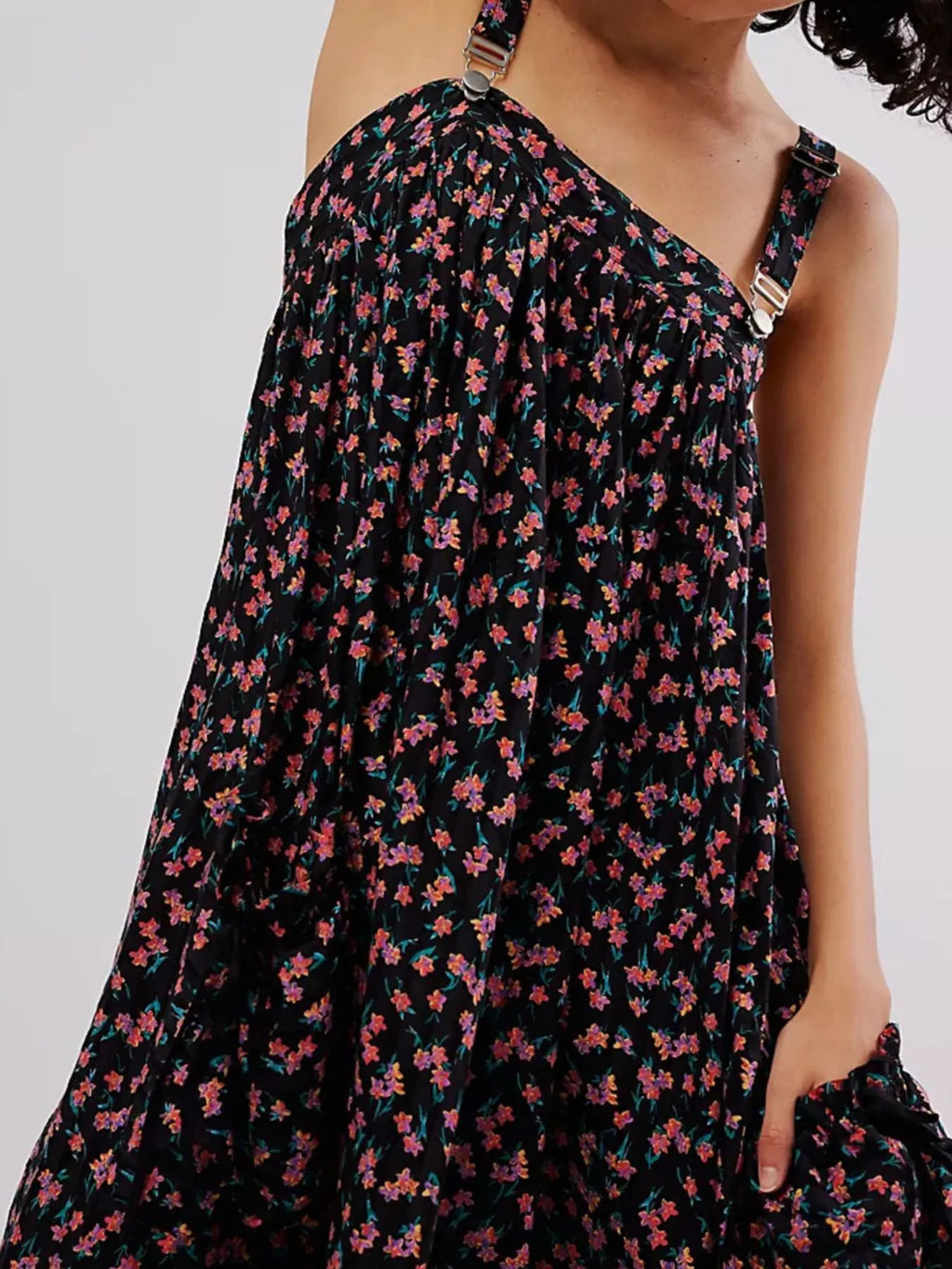 Floral Print Square Neck Summer Dress