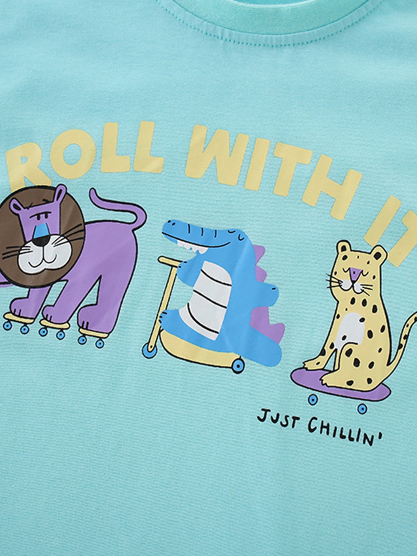 Children's Animal Graphic Tee and Shorts Set