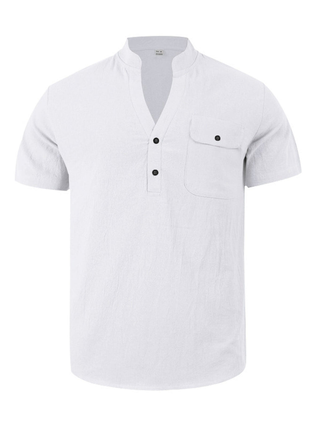 Men's Full Size Button Detail Short Sleeve Shirt Plus Size