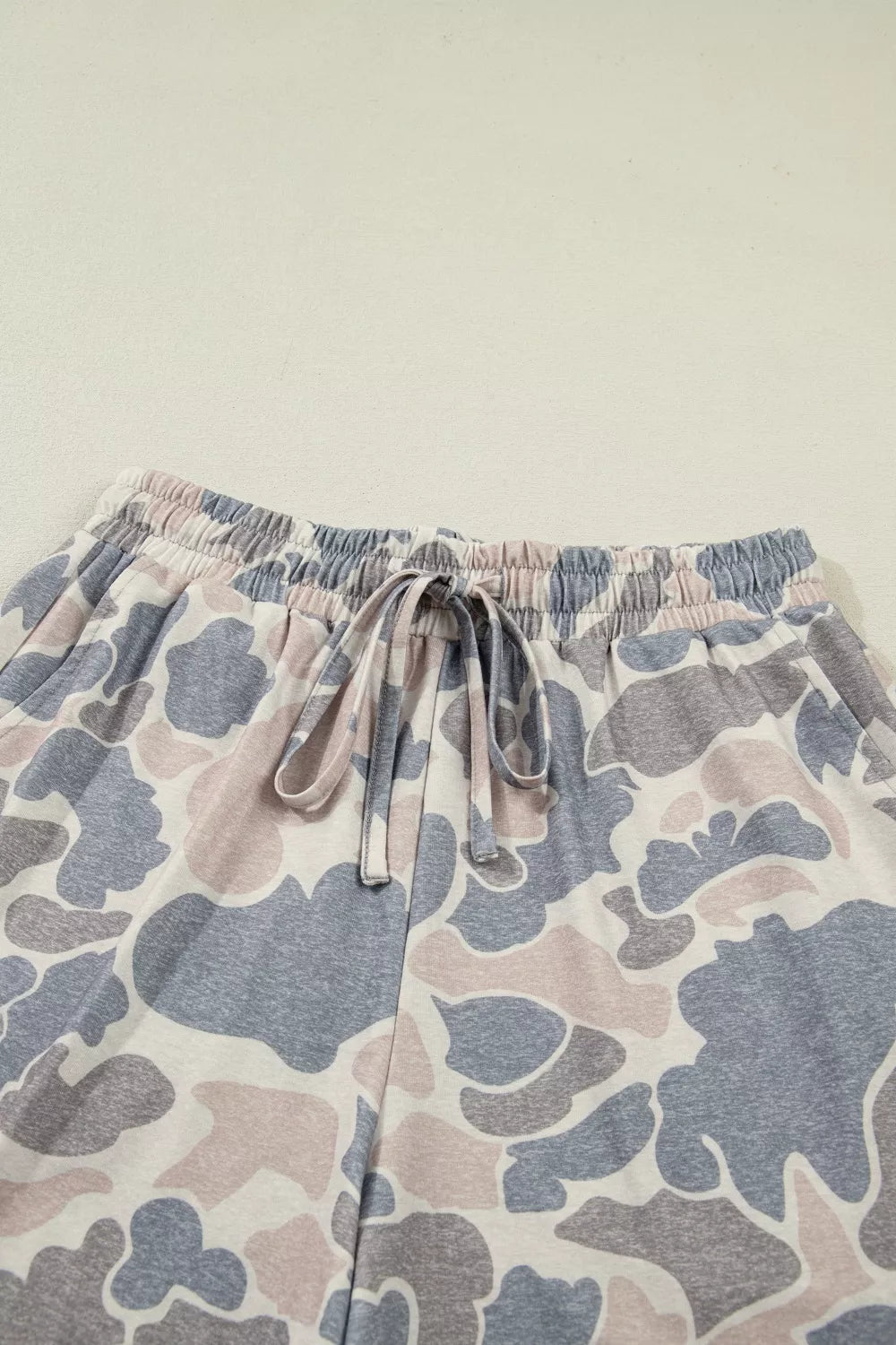 Casual Camo Print T-Shirt & Shorts Set