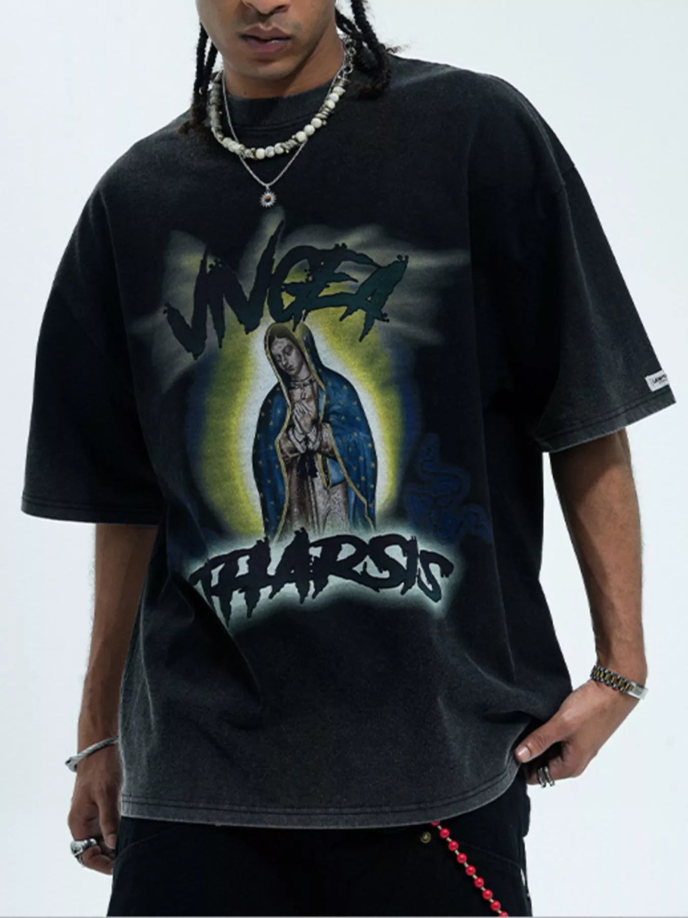 Men's Graphic Round Neck Short Sleeve T-Shirt