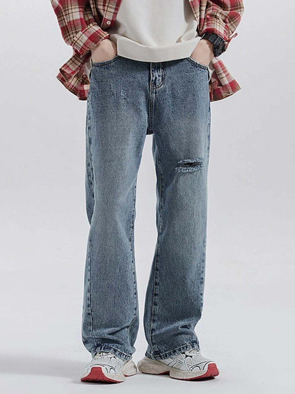 Men's Vintage Distressed Relaxed Fit Jeans