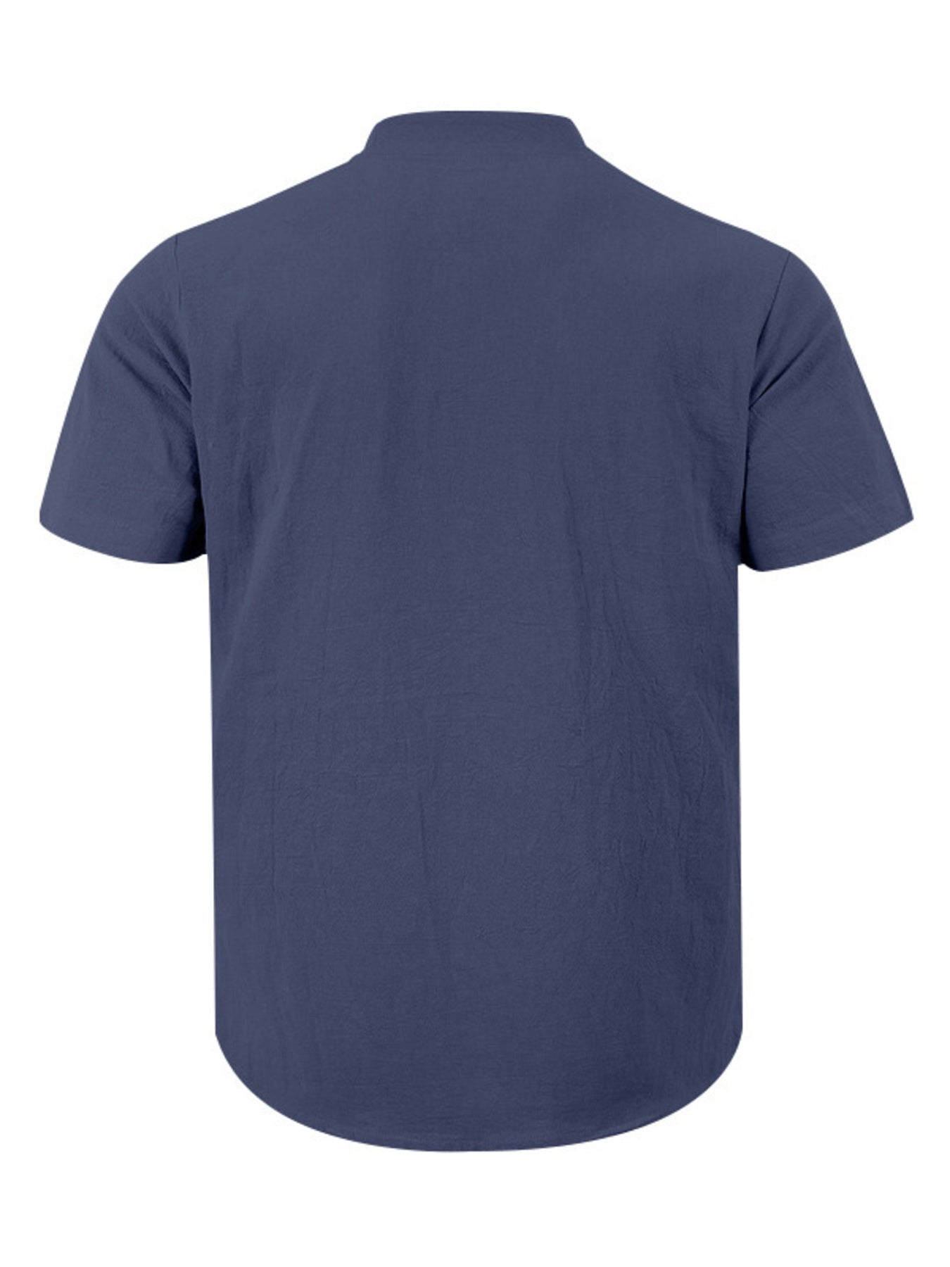 Men's Full Size Button Detail Short Sleeve Shirt Plus Size