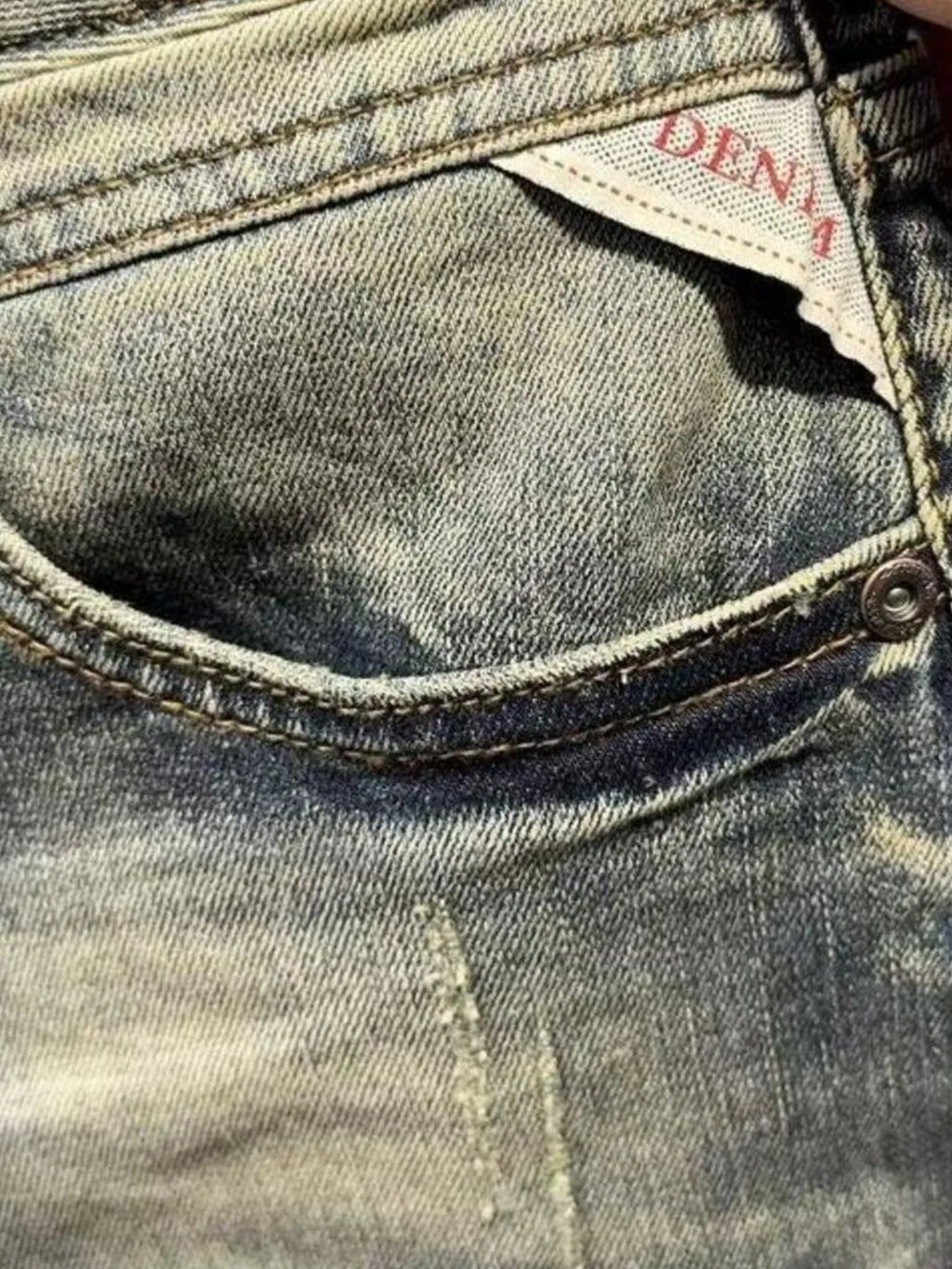 Men's Washed Denim Shorts