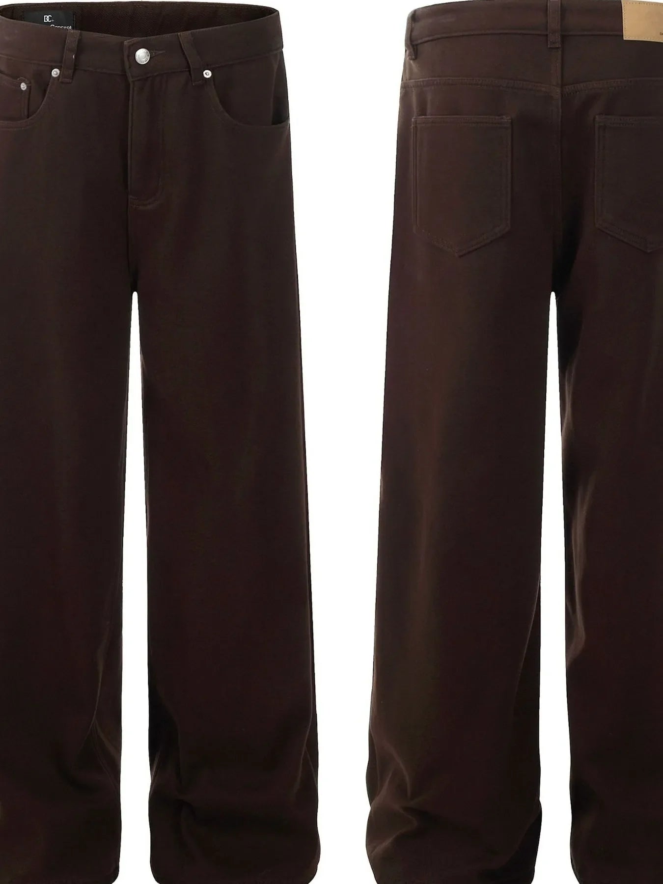 Men's Wide-Leg High-Rise Jeans