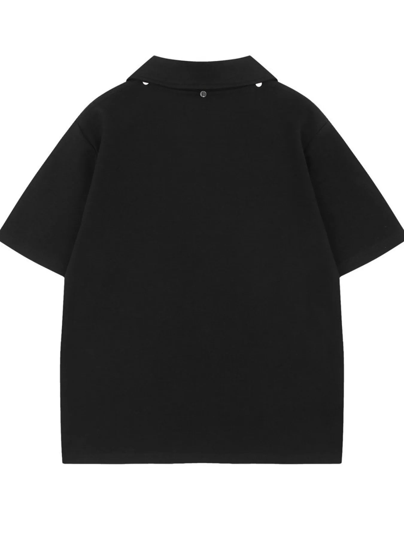 Men's Detachable Collar Short Sleeve Top
