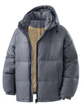Men's Full Size Padded Hooded Puffer Jacket Plus Size