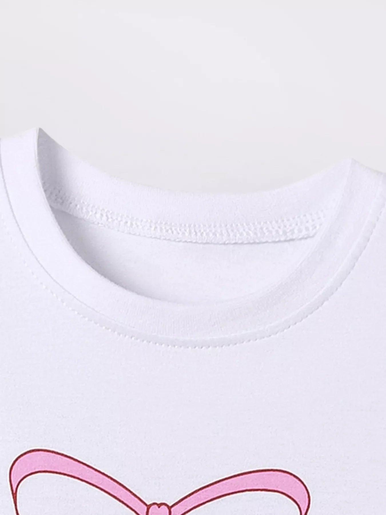 Children's Color Block Bow Short Sleeve Dress