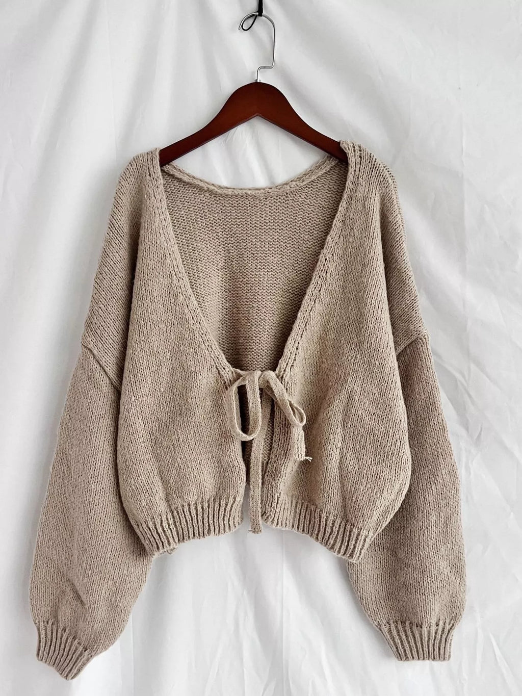 Chunky Knit Tie-Front Cardigan