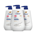 Dove Deep Moisture Body Wash 30.6 Fl Oz Pack of 3 with Pump Luxurious Hydration for Dry Skin Cleanser with 24hr Renewing MicroMoisture