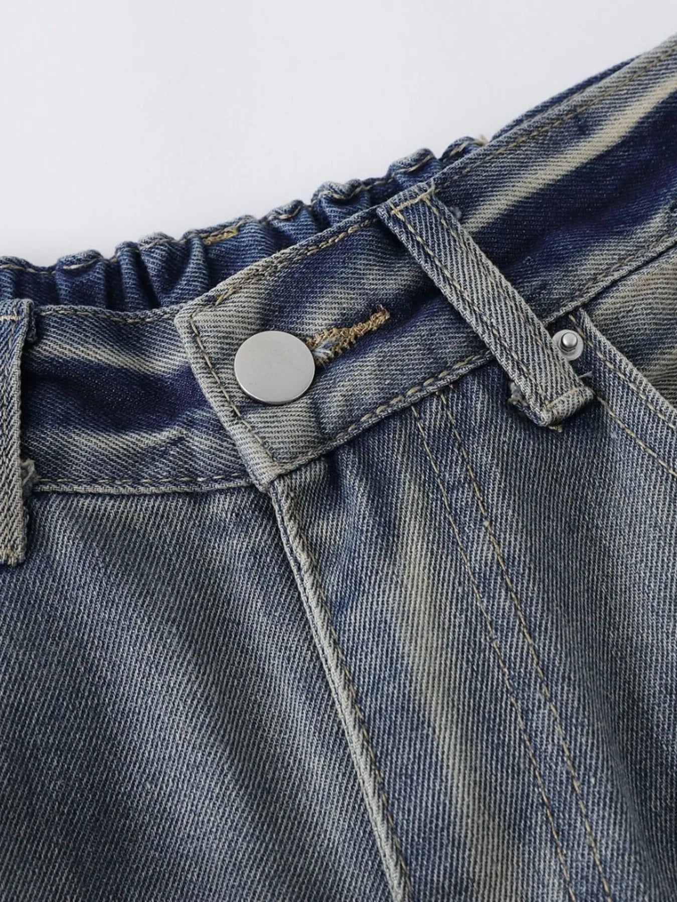 Men's Distressed Wide Leg Jeans