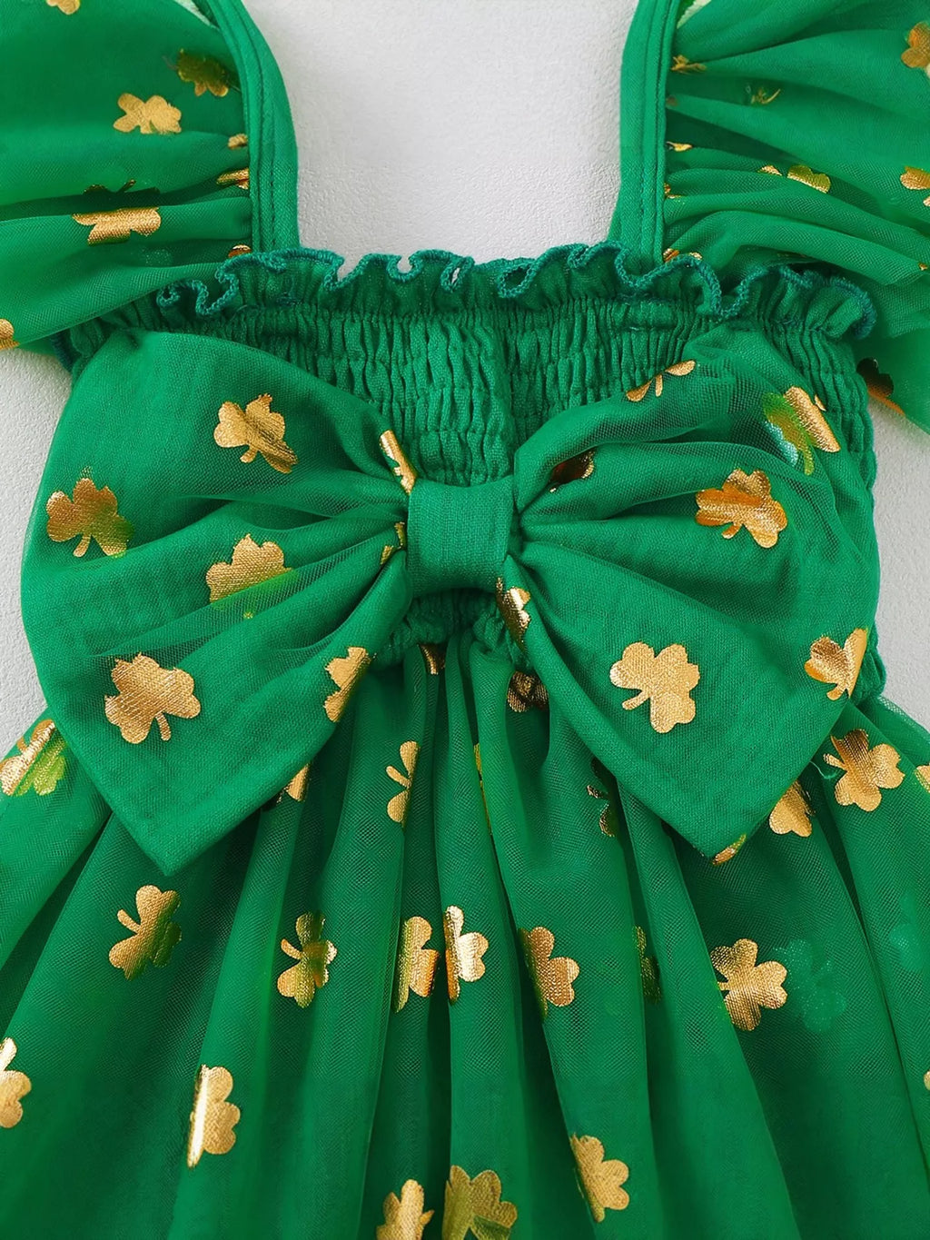 Children's Smocked Clover Tulle Dress