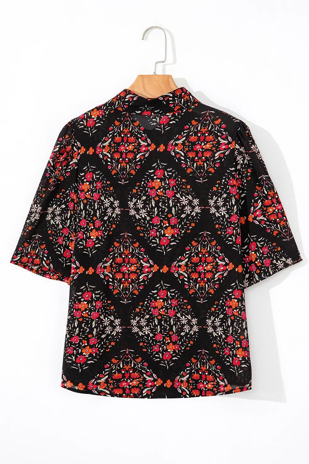 Vintage Floral Print Button-Down Shirt