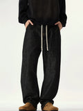 Men's Full Size Washed Relaxed Fit Drawstring Jeans Plus Size