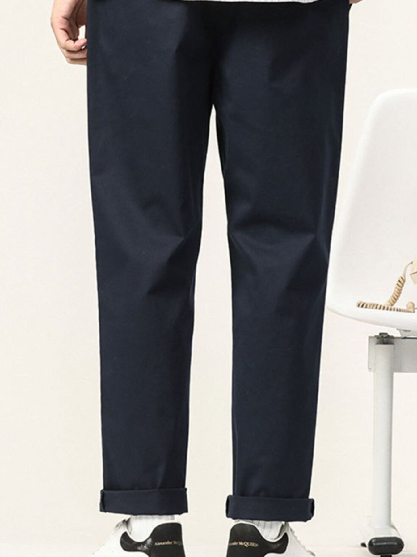 Men's Plus Size Casual Straight-Leg Pants