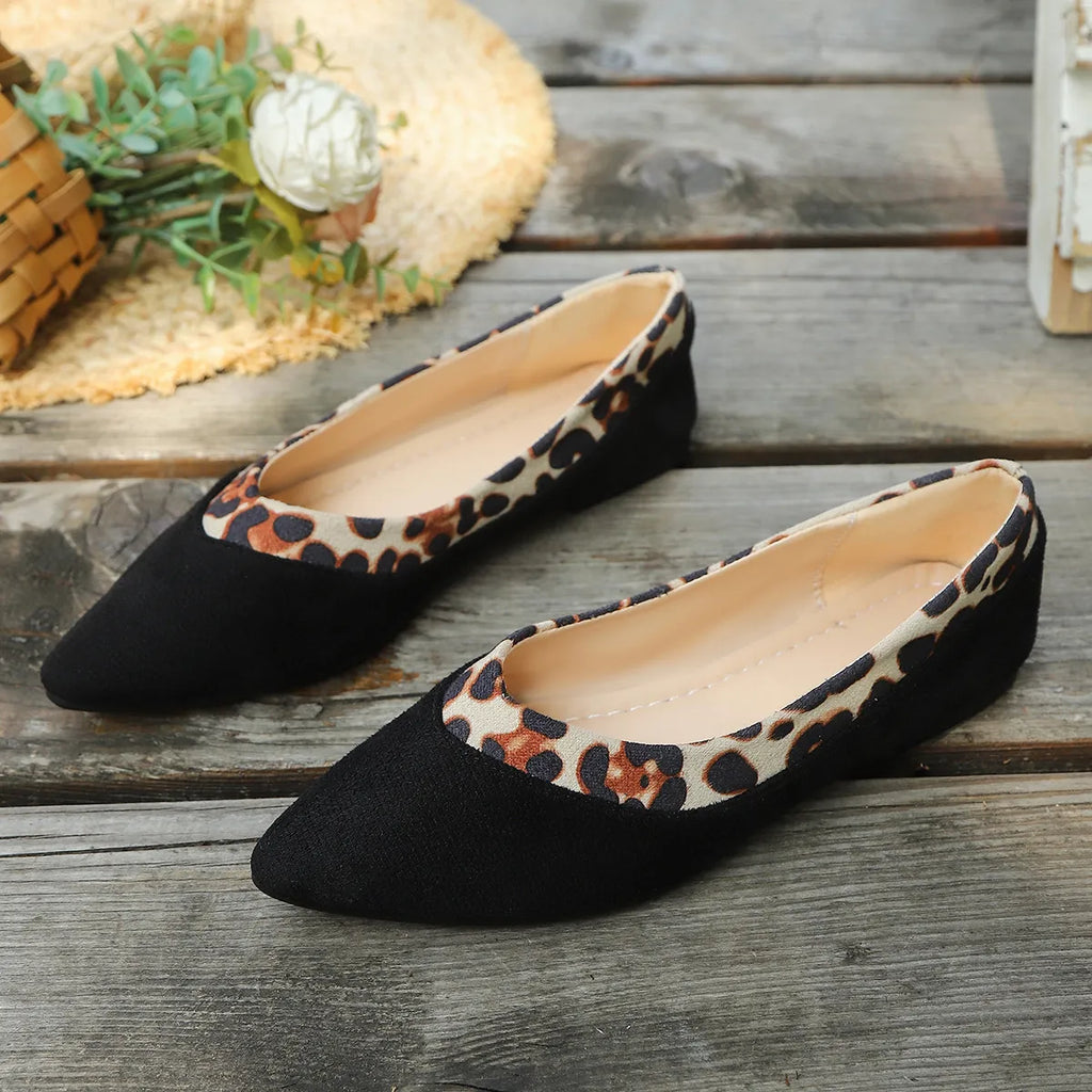Leopard Pointed Toe Slip-Ons