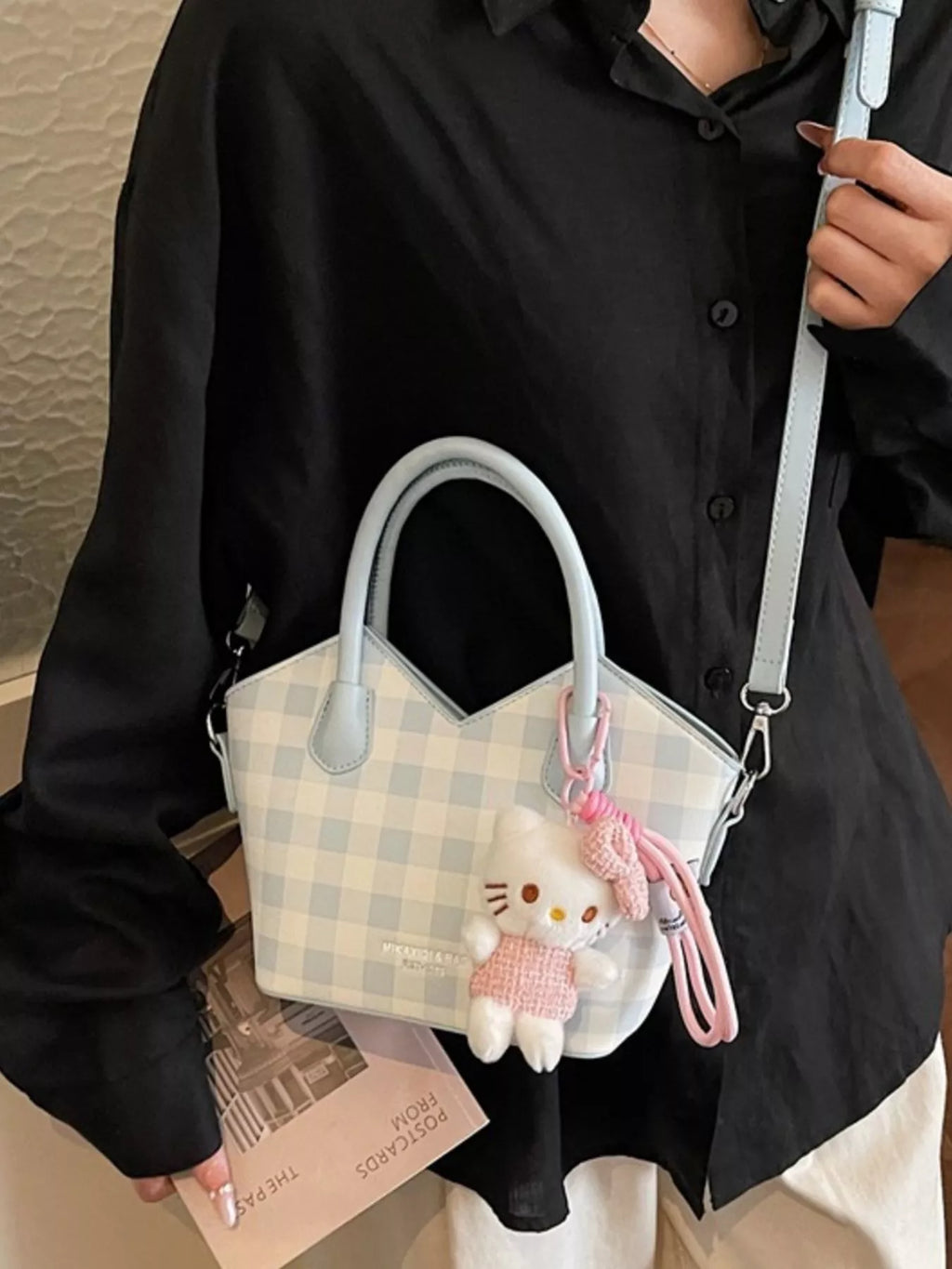 Plaid Pattern Crossbody Bag