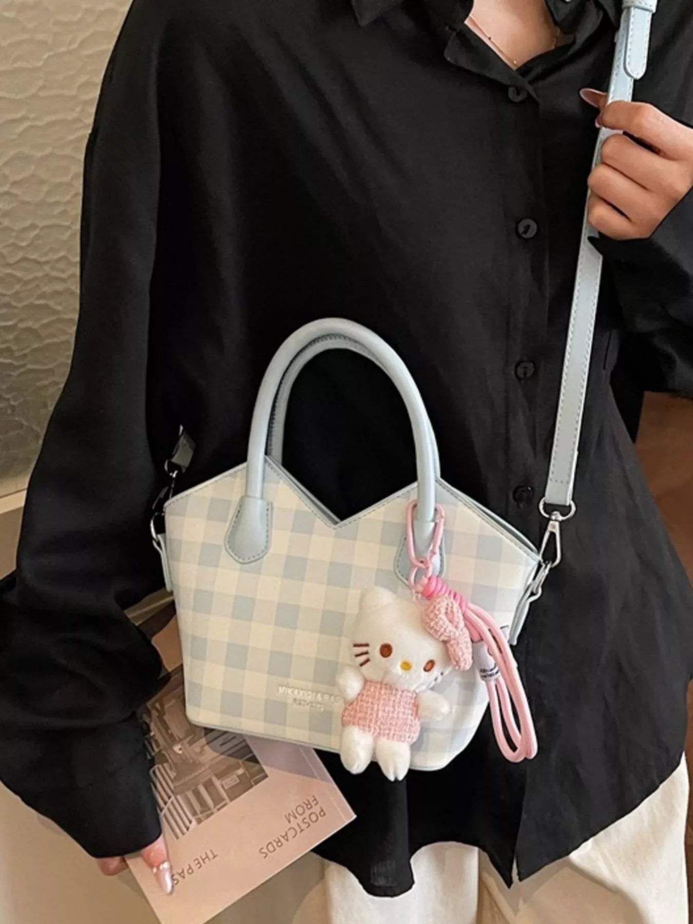 Plaid Pattern Crossbody Bag