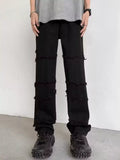 Men's Full Size Raw Hem Jeans Plus Size