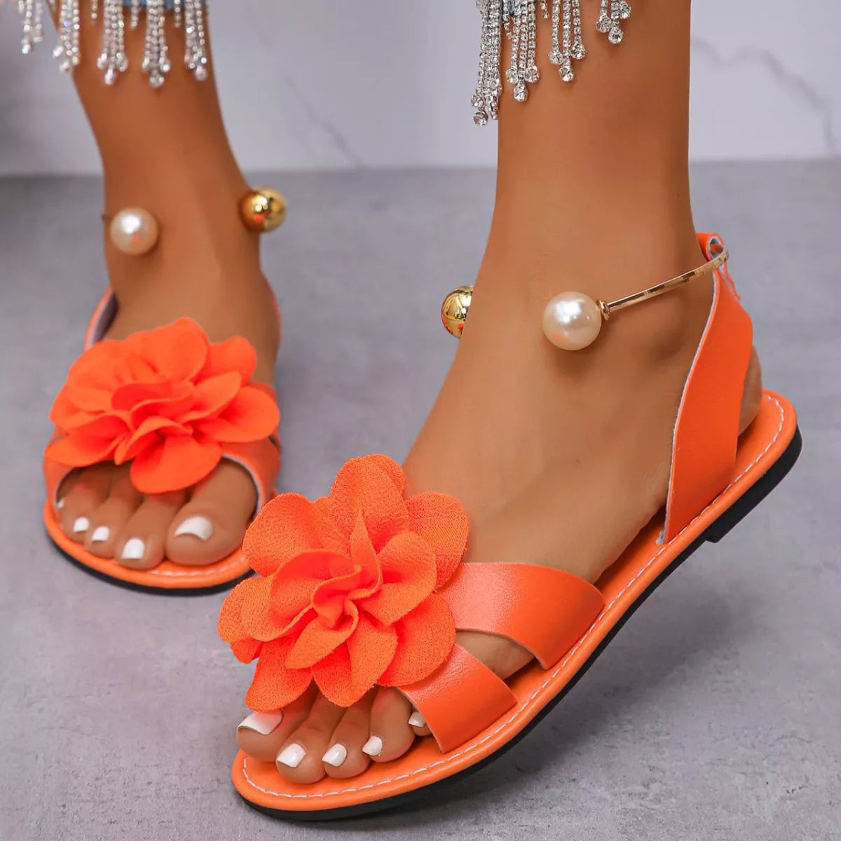 Flower Open Toe Sandals