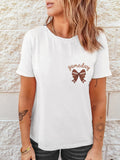 Game Day Bowknot Embroidered Casual Tee