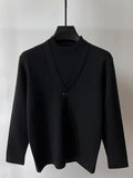 Men's Plus Size Long Sleeve Relaxed Fit Sweater