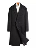 Men's Wool Blend Double-Breasted Overcoat