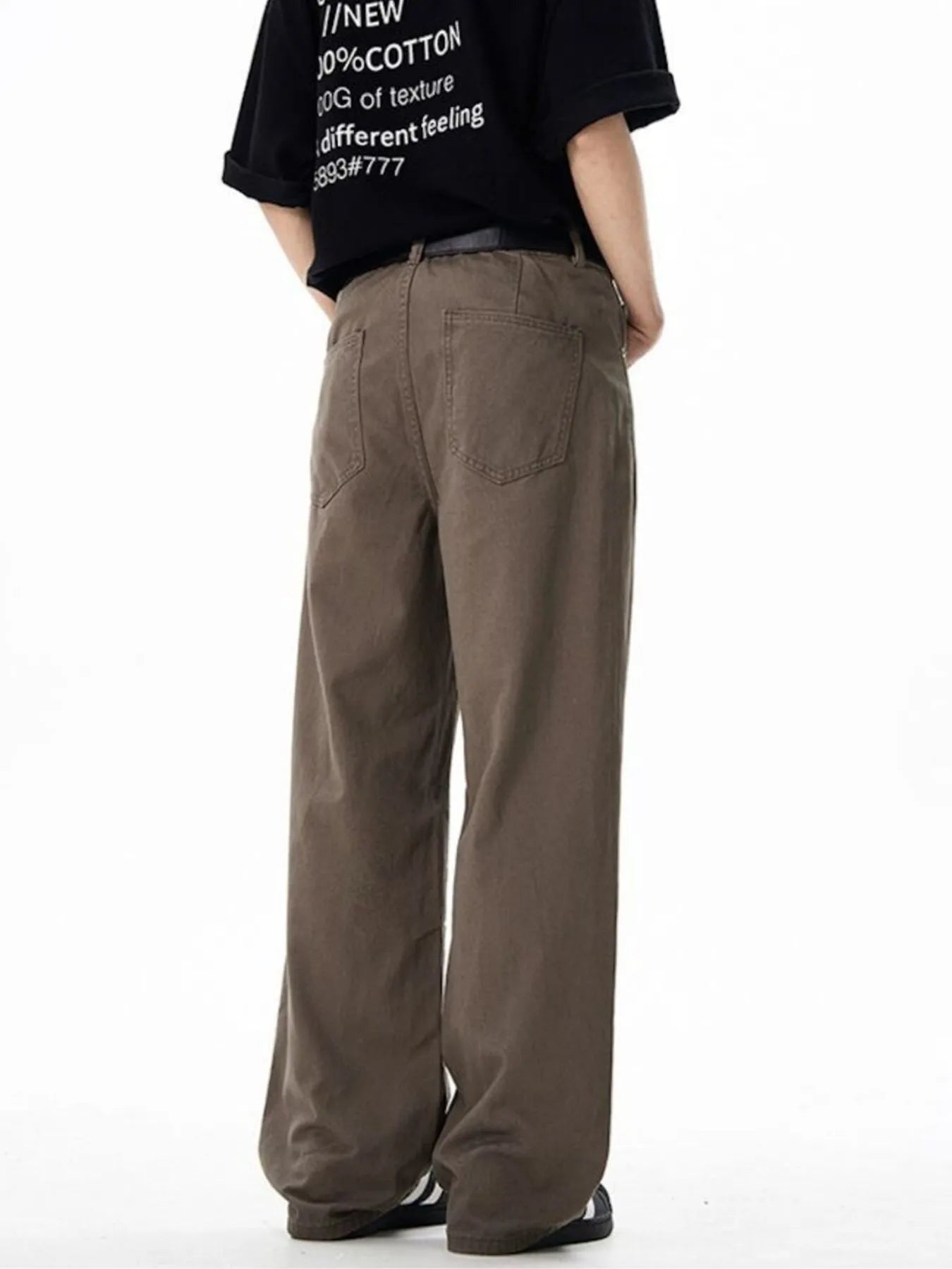 Men's Washed Wide-Leg Cargo Pants