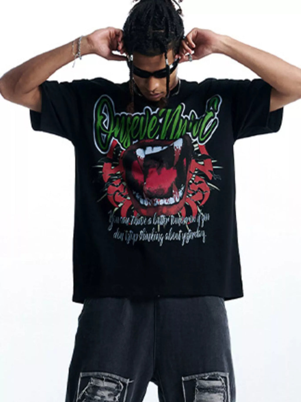 Men's Graphic Round Neck Oversized T-Shirt