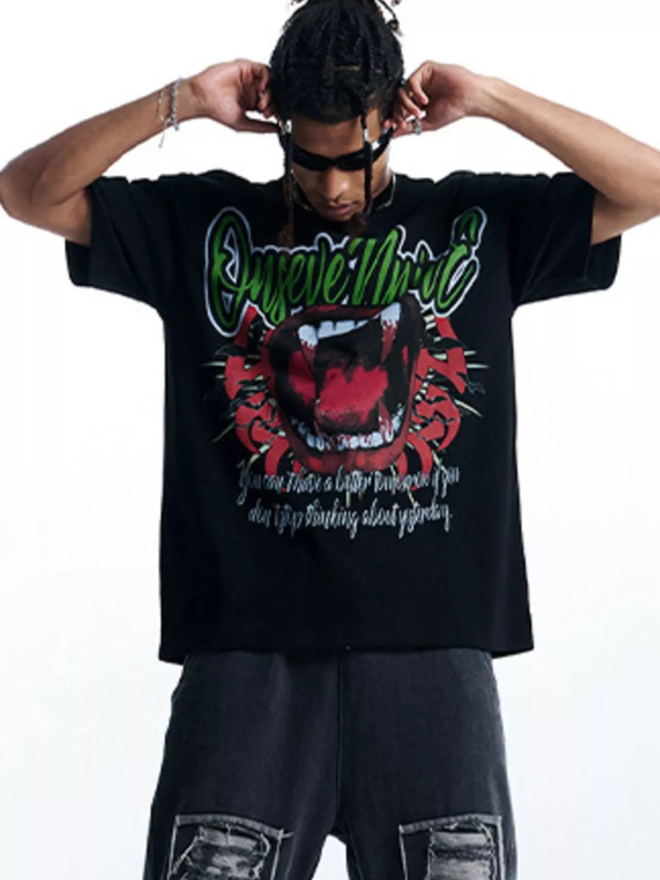Men's Graphic Round Neck Oversized T-Shirt