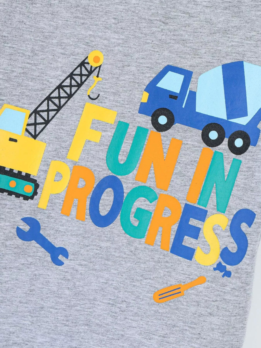 Children's Construction Vehicle Tee and Shorts Set
